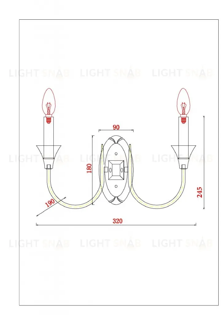 Бра Arte Lamp Collinetta A4094AP-2WH A4094AP-2WH