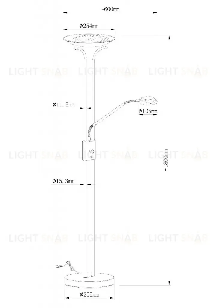 Торшер Arte Lamp Duetto A4329PN-2PB A4329PN-2PB