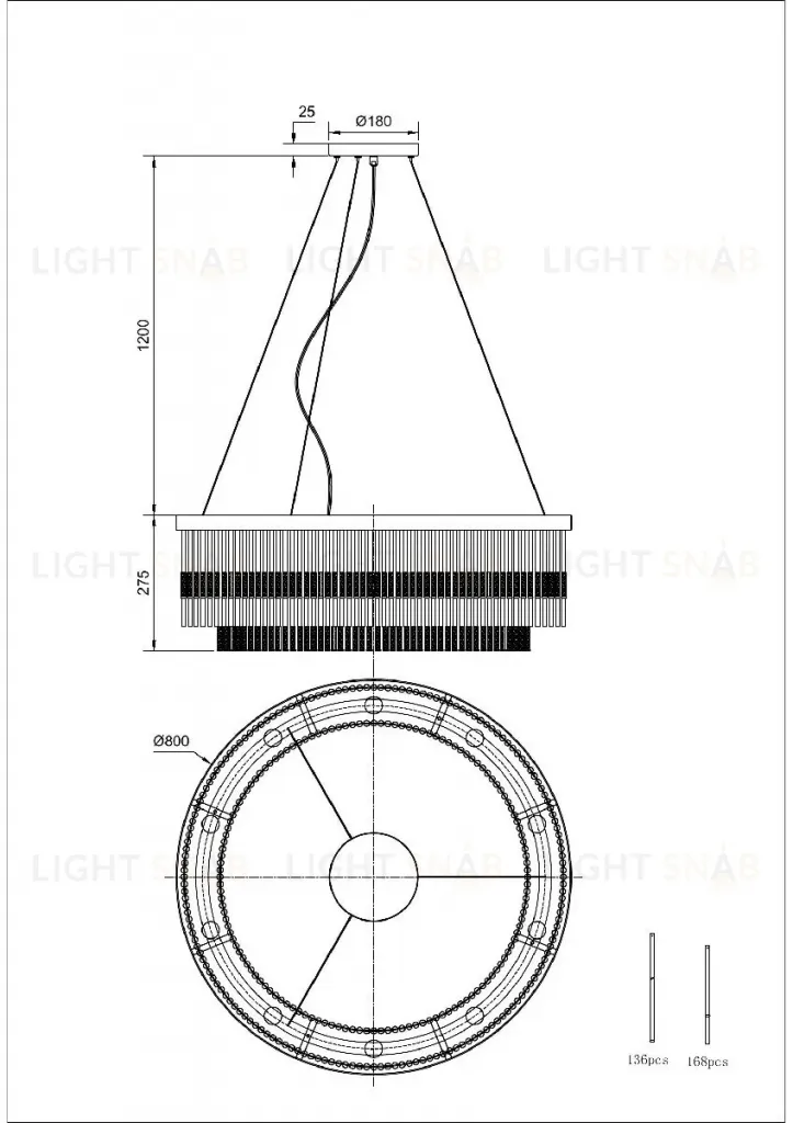 Подвесная люстра Divinare Brillante 6813/17 LM-10 6813/17 LM-10