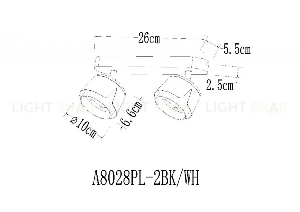 Спот Arte Lamp Amaks A8028PL-2BK A8028PL-2BK