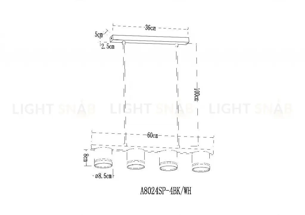 Подвесная люстра Arte Lamp Legacy A8024SP-4WH A8024SP-4WH