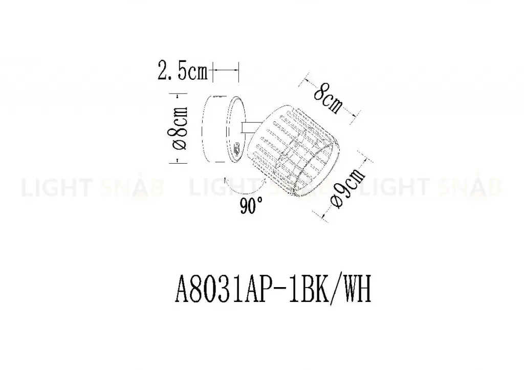 Спот Arte Lamp Atria A8031AP-1BK A8031AP-1BK