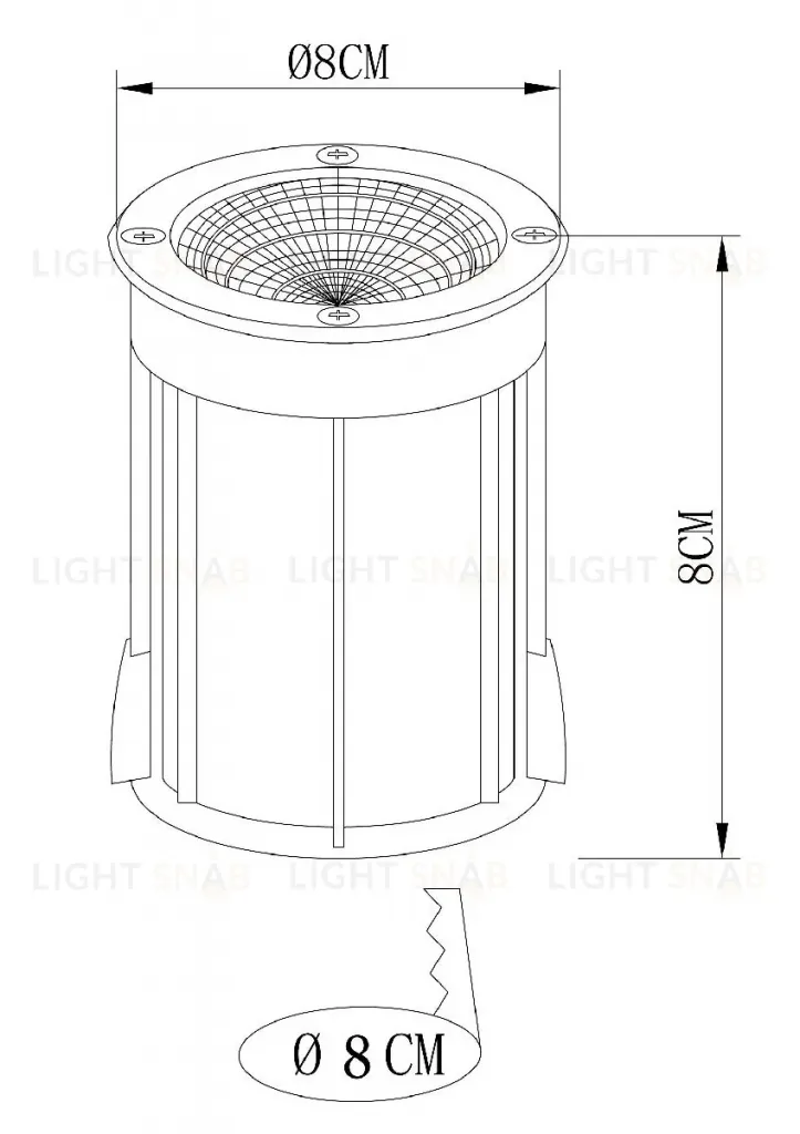 Ландшафтный светильник Arte Lamp Piazza A6205IN-1SS A6205IN-1SS