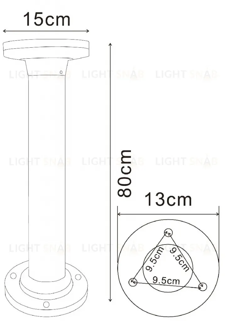 Ландшафтный светильник Arte Lamp Amsterdam A1213PA-1BK A1213PA-1BK