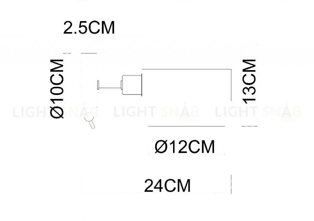 Бра Arte Lamp Carlo A8205AP-1BK A8205AP-1BK