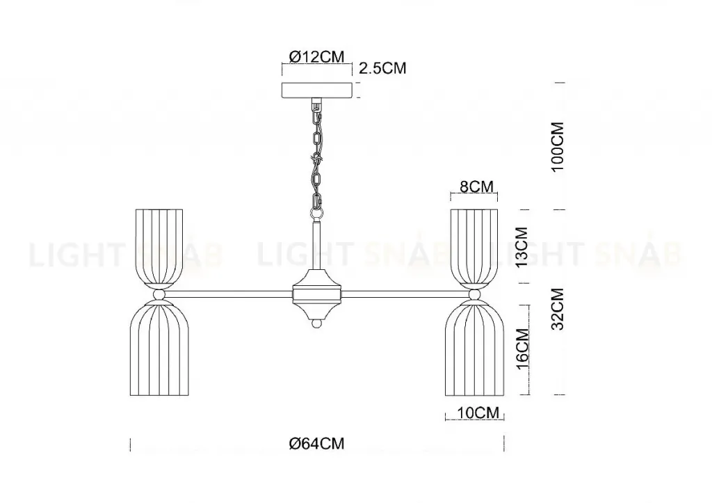 Подвесная люстра Arte Lamp Charm A1623LM-10GO A1623LM-10GO