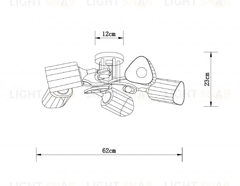 Потолочная люстра Arte Lamp Glamore A5076PL-5BK A5076PL-5BK