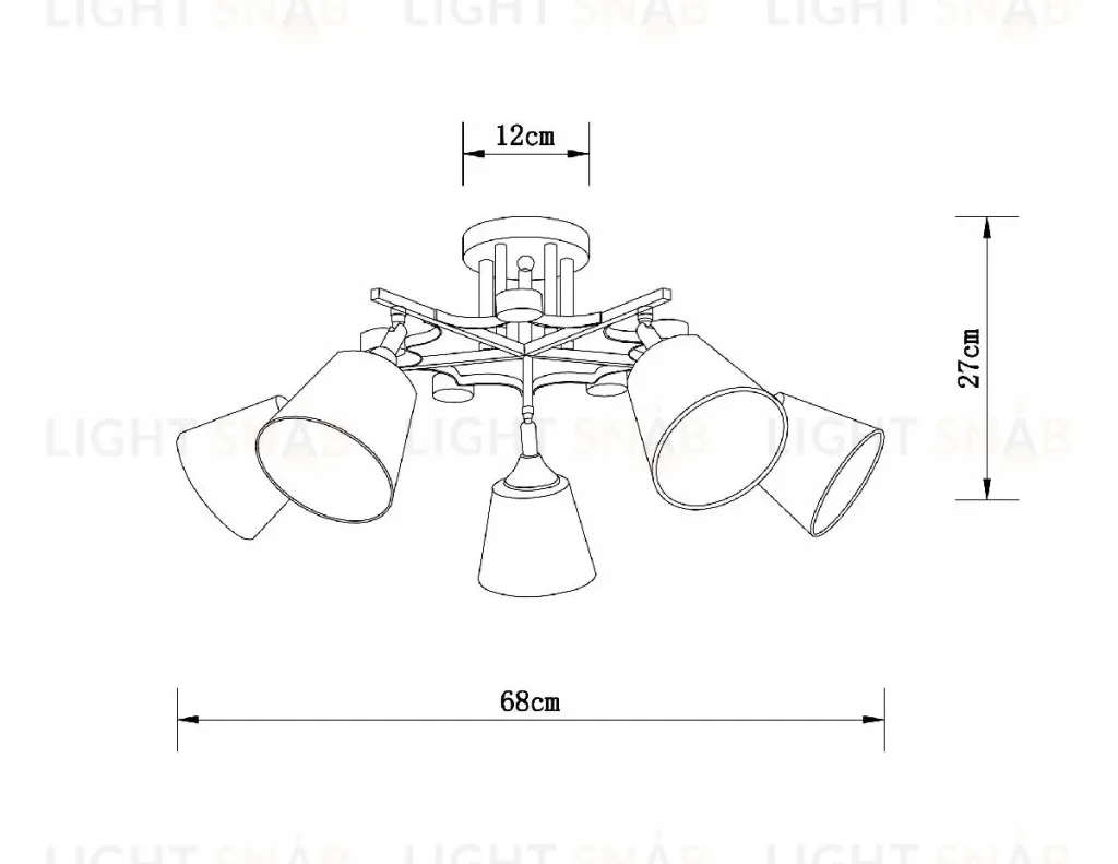 Потолочная люстра Arte Lamp Glassy A5078PL-5BK A5078PL-5BK