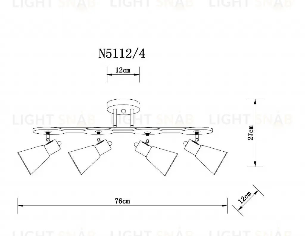 Спот Arte Lamp Harmony A5112PL-4BK A5112PL-4BK