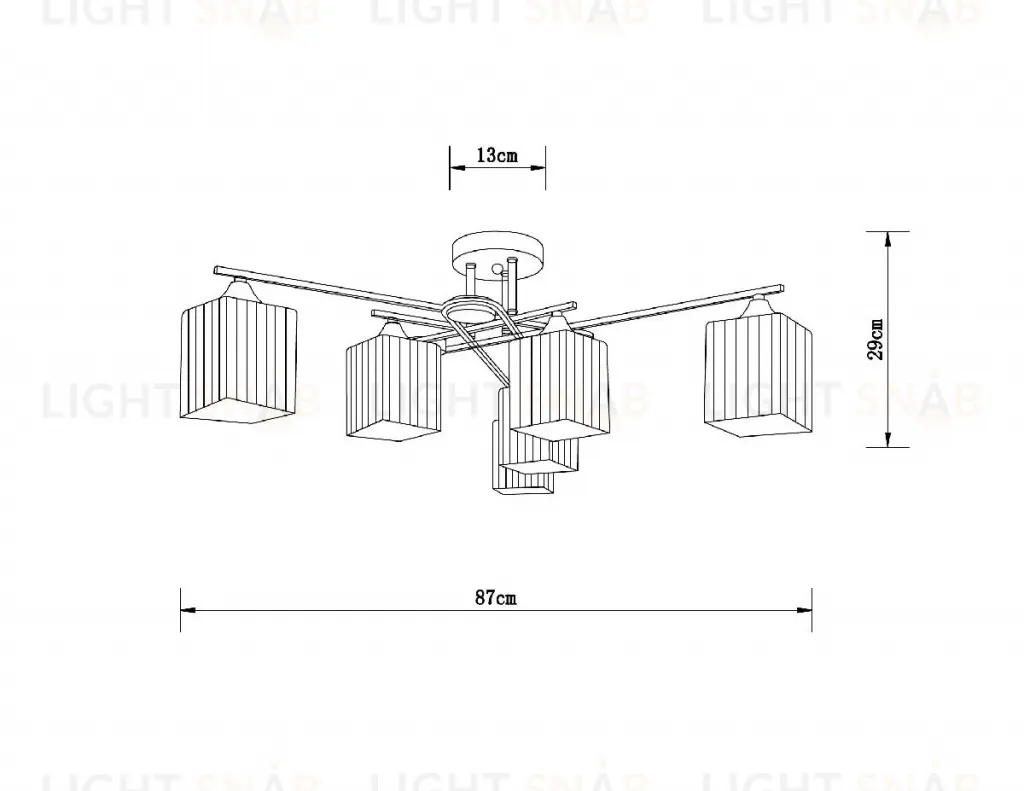 Потолочная люстра Arte Lamp Largo A4497PL-6AB A4497PL-6AB