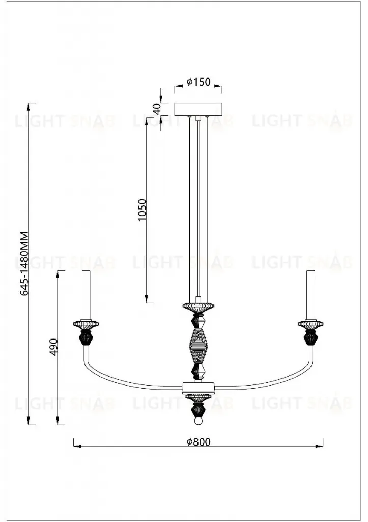 Подвесная люстра Divinare Capello 4947/01 SP-8 4947/01 SP-8