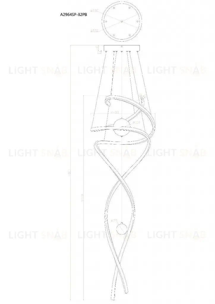 Подвесная люстра Arte Lamp Euphoria A2964SP-82PB A2964SP-82PB