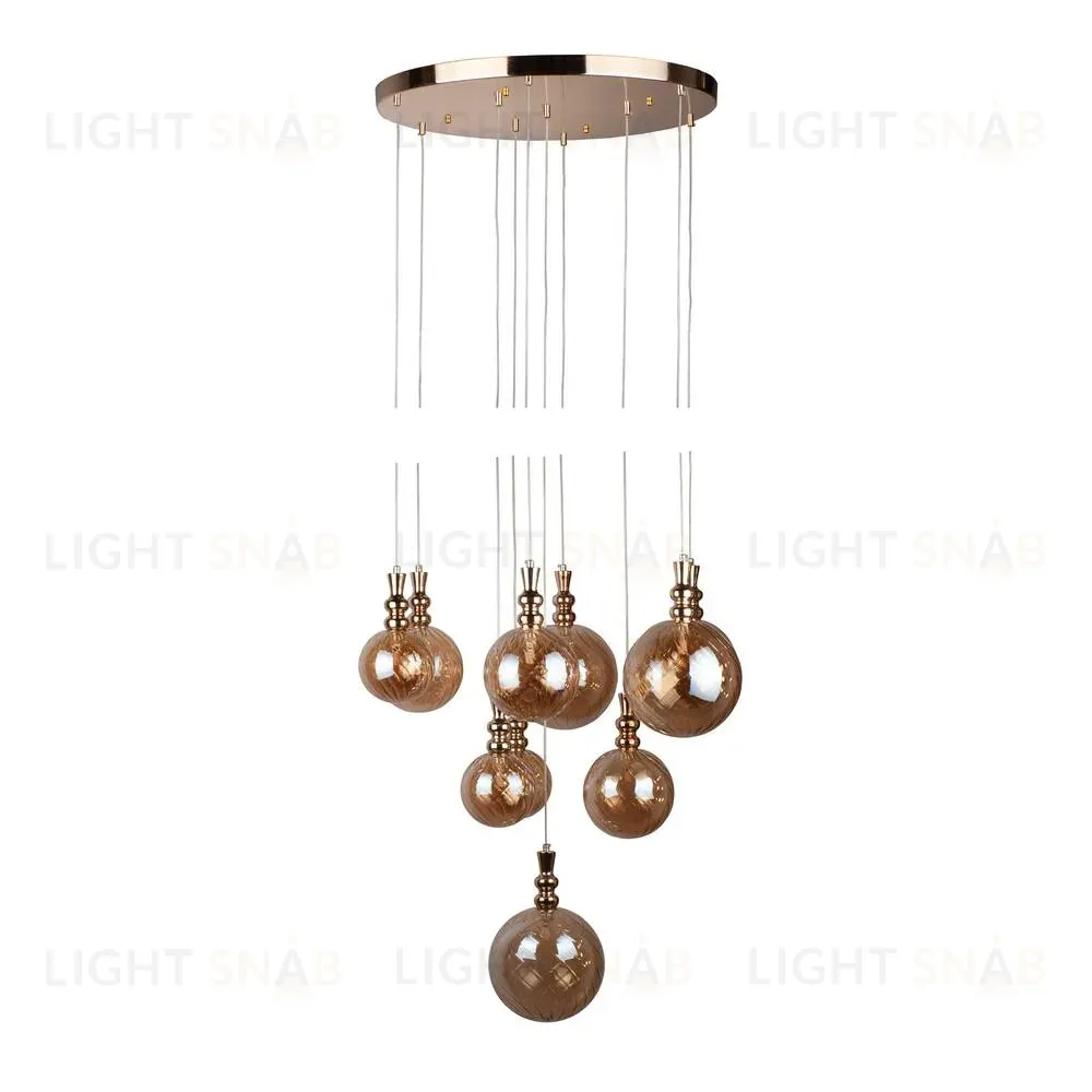 Каскадная люстра AM Group AM354-10 AMBER AM354-10 AMBER