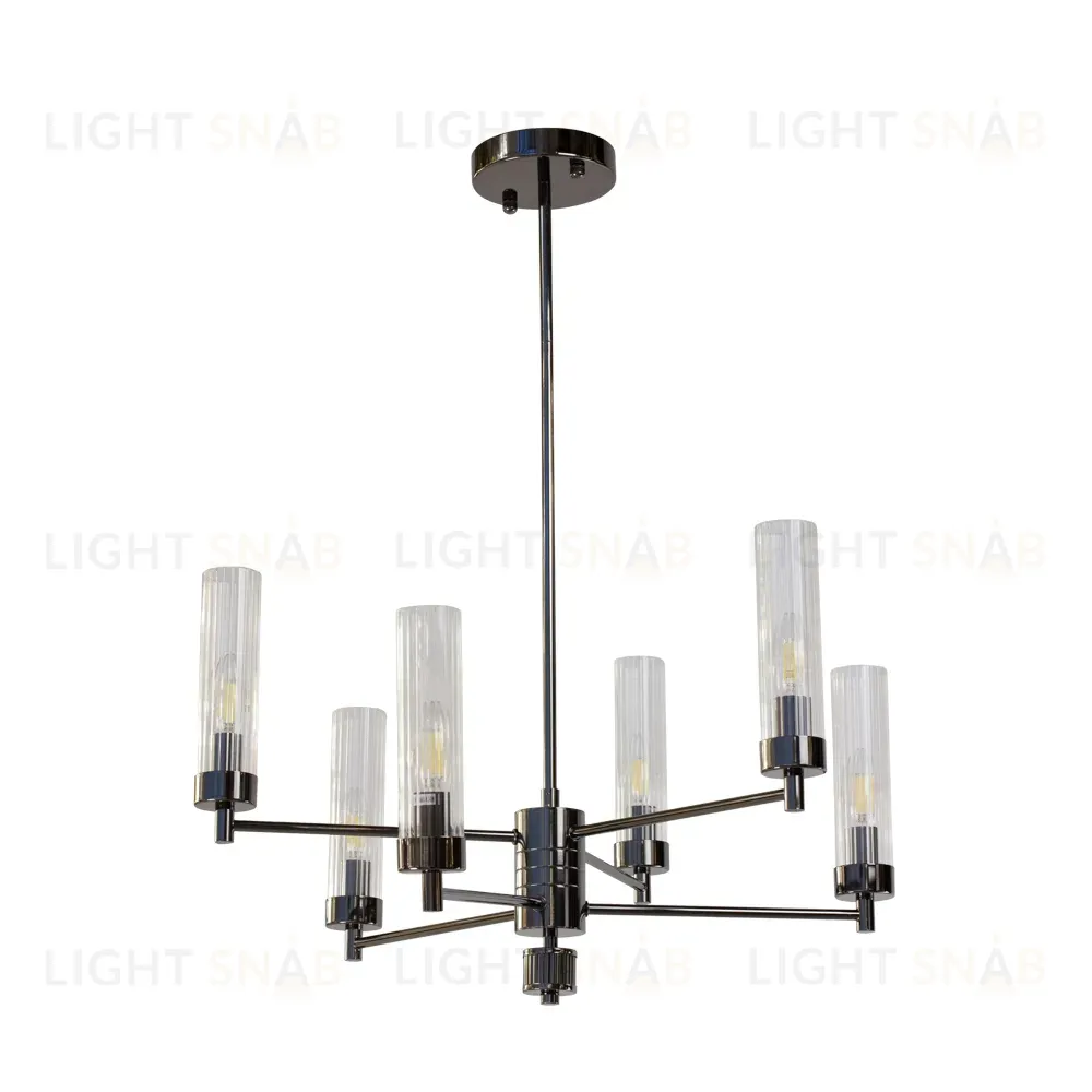 Люстра на штанге AM Group INDIGO SP6 PEARL BLACK INDIGO SP6 PEARL BLACK