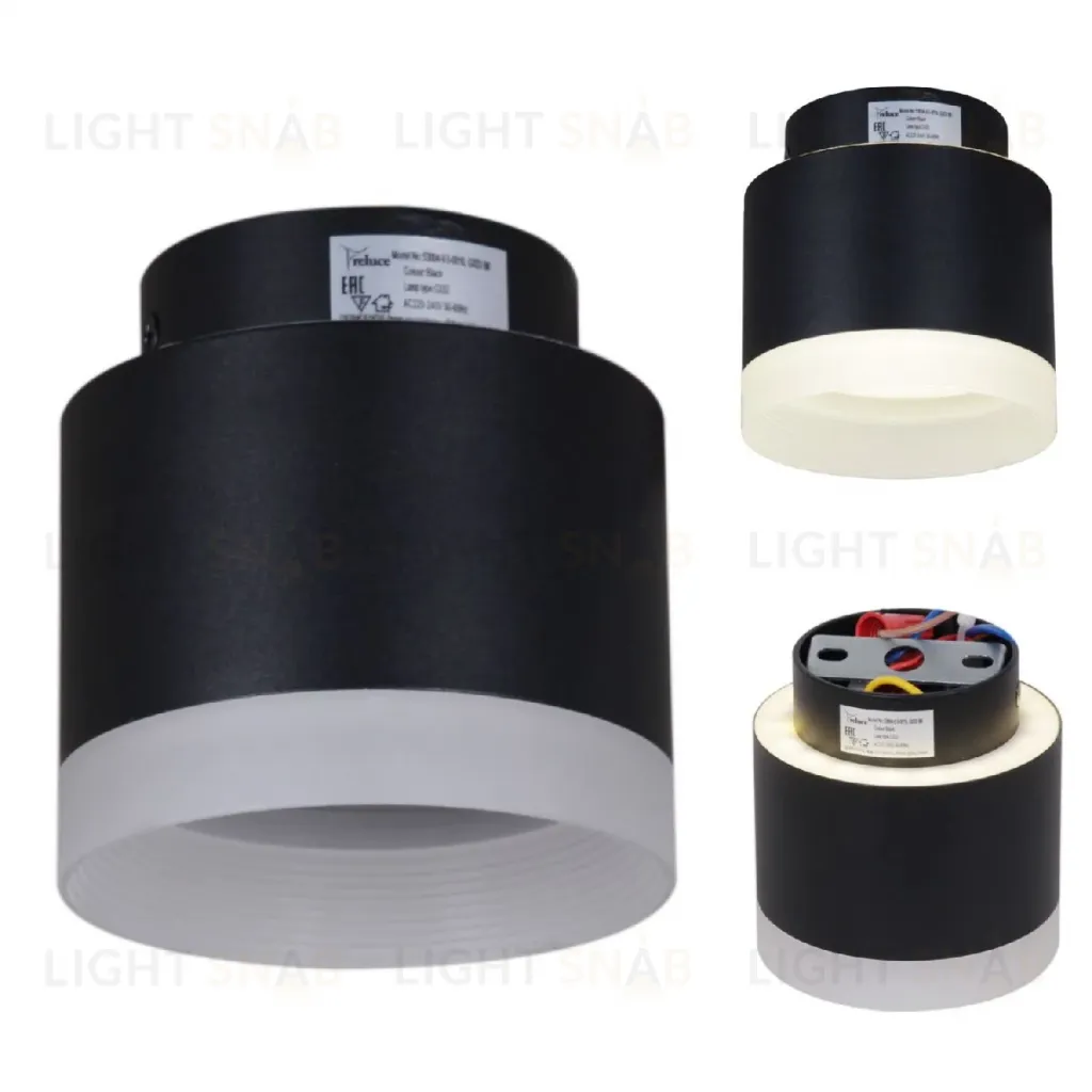 Накладной светильник Reluce 53004-9.5-001IL GX53+LED3W BK 53004-9.5-001IL GX53+LED3W BK