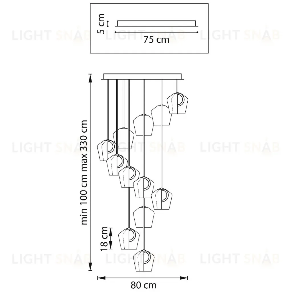 Каскадная люстра Lightstar Caramello 796229 796229