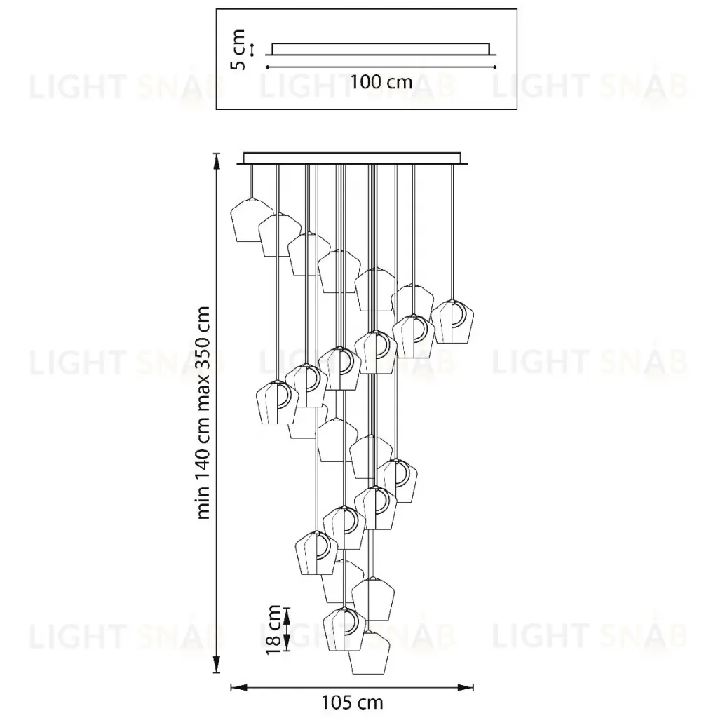 Каскадная люстра Lightstar Caramello 796289 796289
