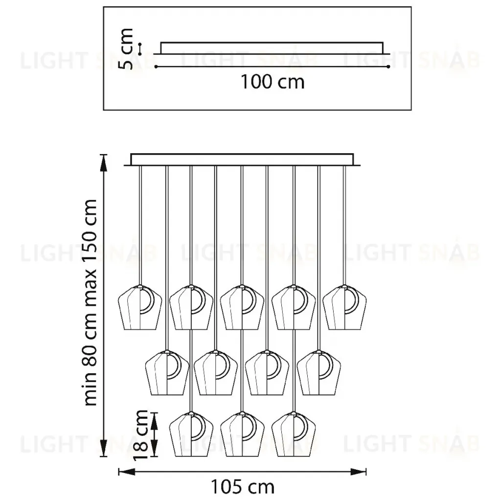 Каскадная люстра Lightstar Caramello 796349 796349