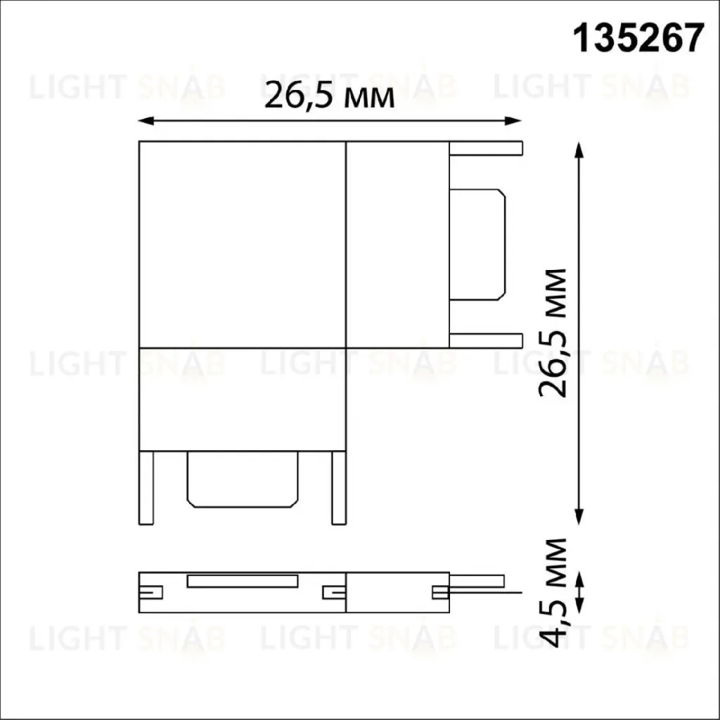 L-соединитель с токопроводом Novotech Shino Easy 135267 135267