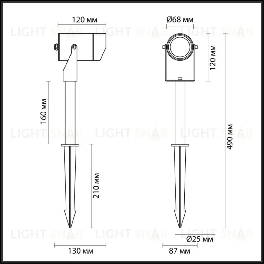 Грунтовый светильник Odeon Light Nature Stima 6647/10GL3 6647/10GL3