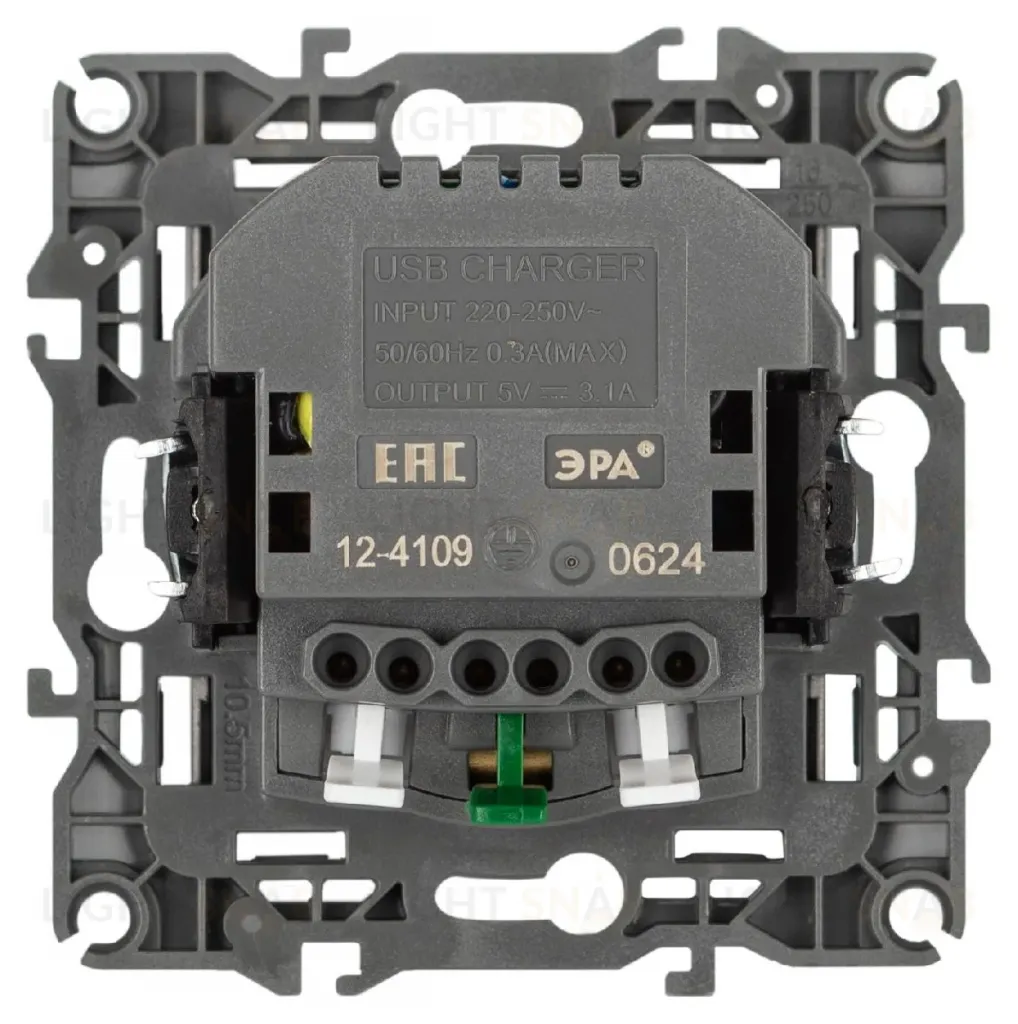 Розетка со шторами и 2 USB Эра 12-4109-01М Б0065728 Б0065728