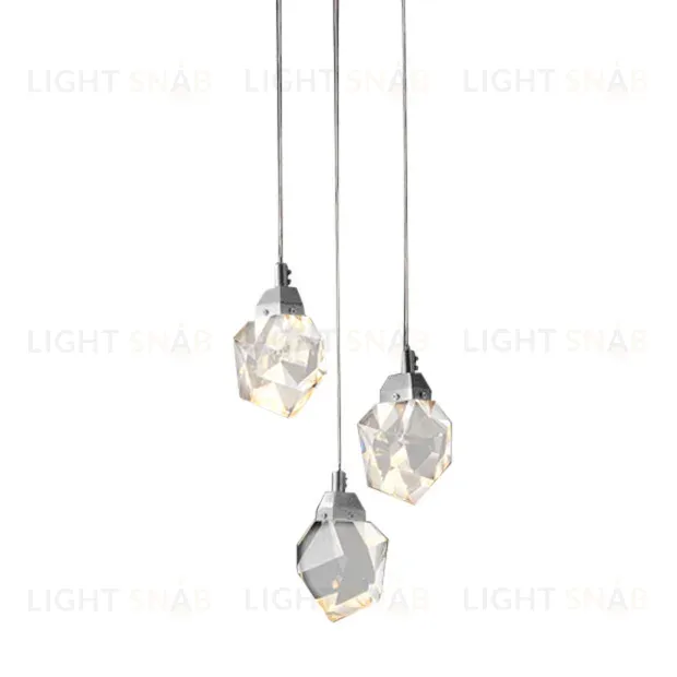 Подвесной светильник Delight Collection Crystal rock OM820083-3C (MD-020B-3 chrome) OM820083-3C (MD-020B-3 chrome)