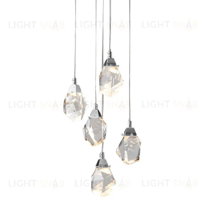 Подвесной светильник Delight Collection Crystal rock OM820083-5C (MD-020B-5 chrome) OM820083-5C (MD-020B-5 chrome)