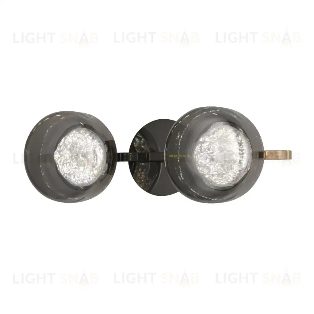 Настенный светильник Delight Collection MT9128-2W pearl black/smoke MT9128-2W pearl black/smoke