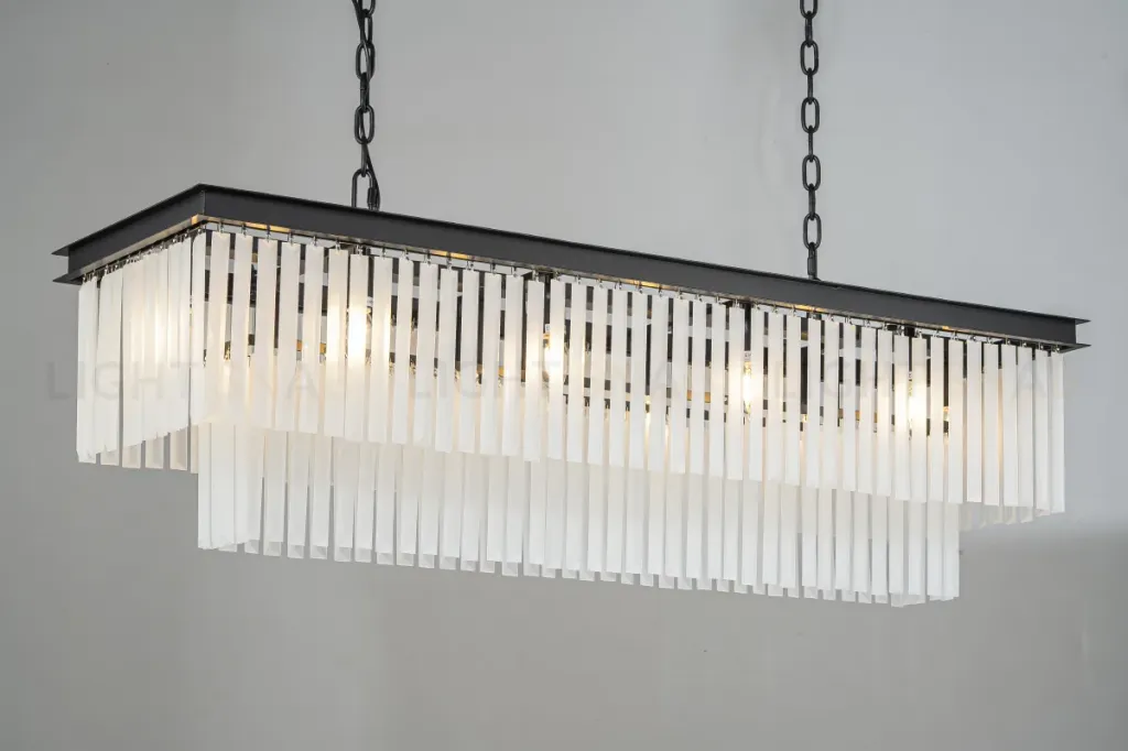 Подвесная люстра Delight Collection 1920s Odeon KR0387P-10C/P black/frost KR0387P-10C/P black/frost