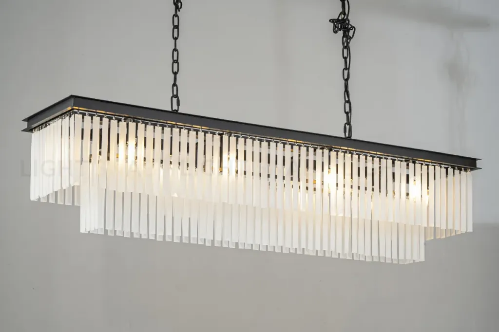 Подвесная люстра Delight Collection 1920s Odeon KR0387P-12C/P black/frost KR0387P-12C/P black/frost