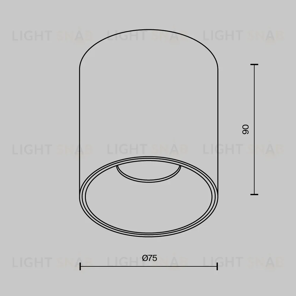 Накладной светильник Maytoni Alfa led C064CL-12W4K-RD-WB C064CL-12W4K-RD-WB