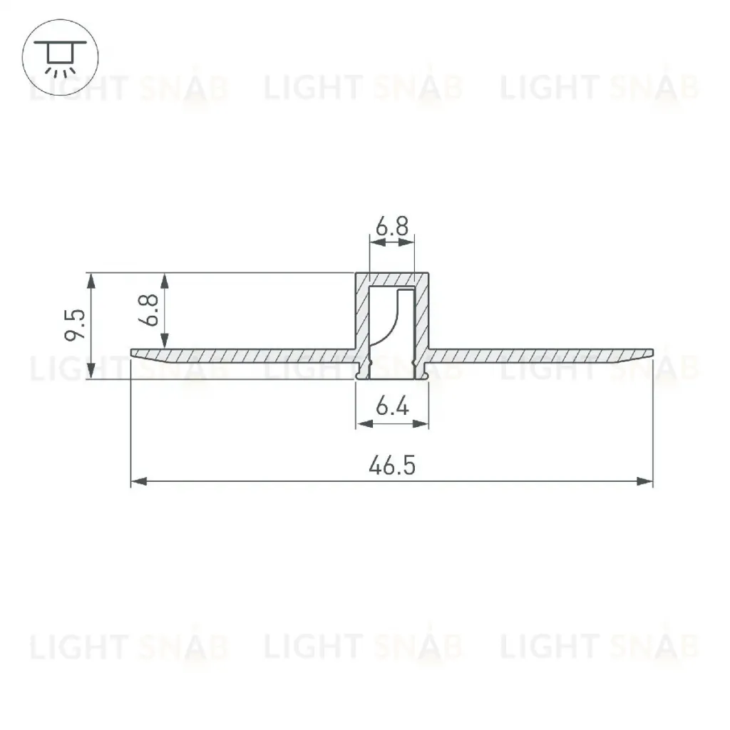 Алюминиевый профиль Arlight LINIA7-FANTOM-2000 ANOD 052377 052377
