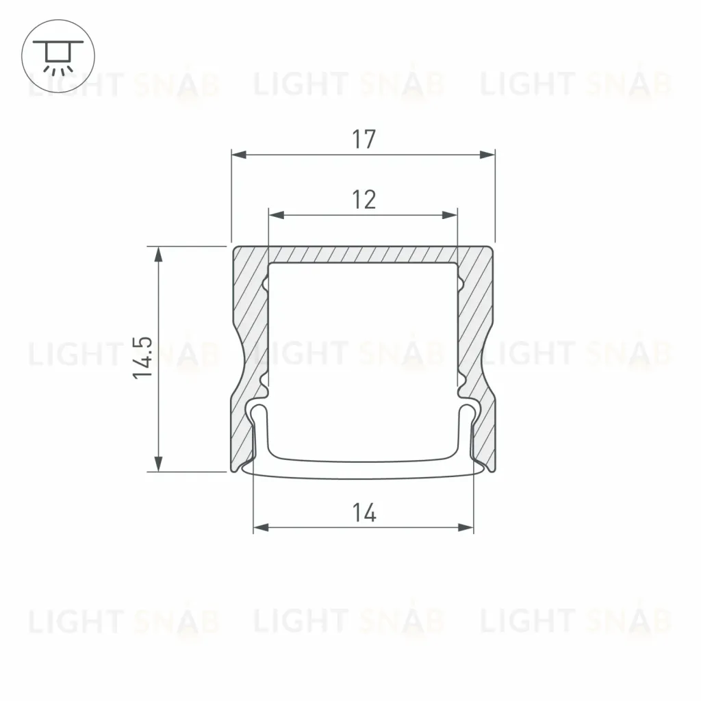 Алюминиевый профиль Arlight LINE-1715-2000 WHITE 044259(1) 044259(1)