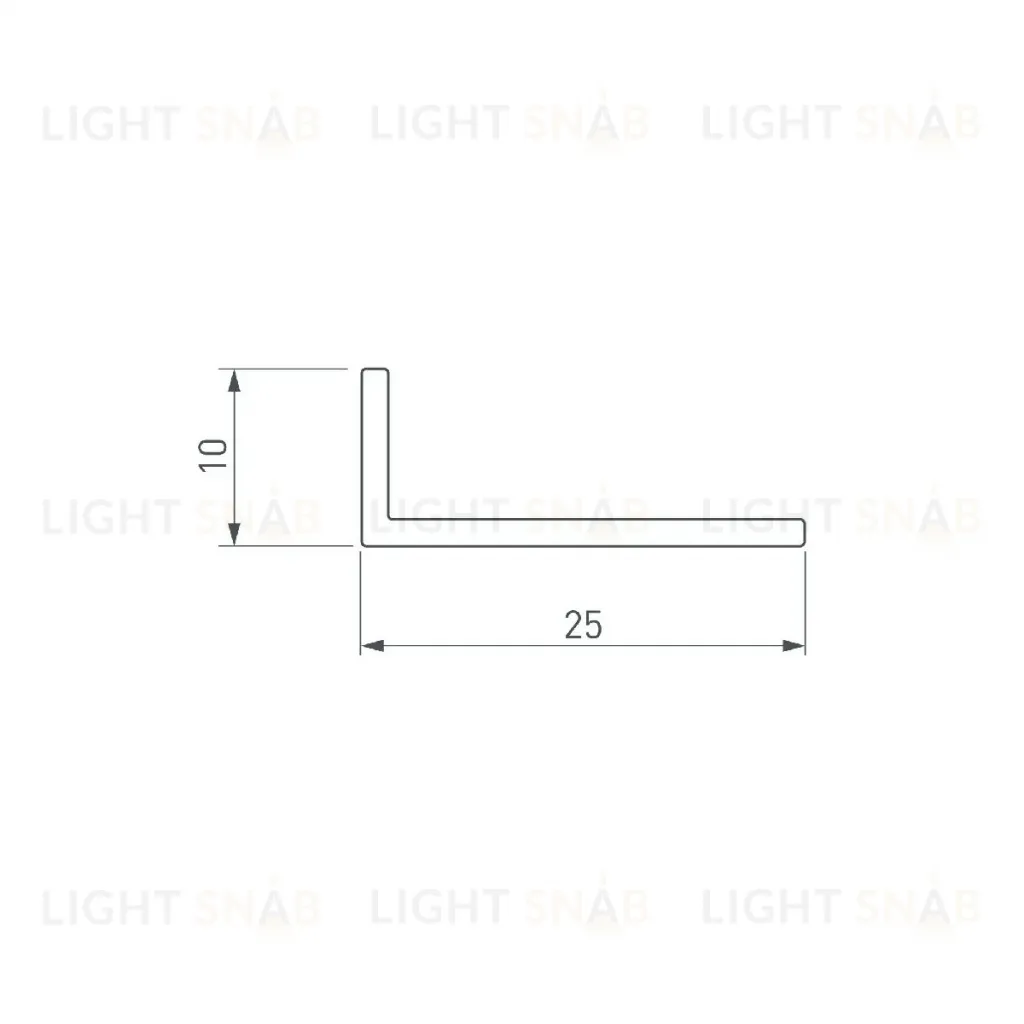 Уголок Arlight ARH-W25х10х1,5-2000 ANOD 053357 053357
