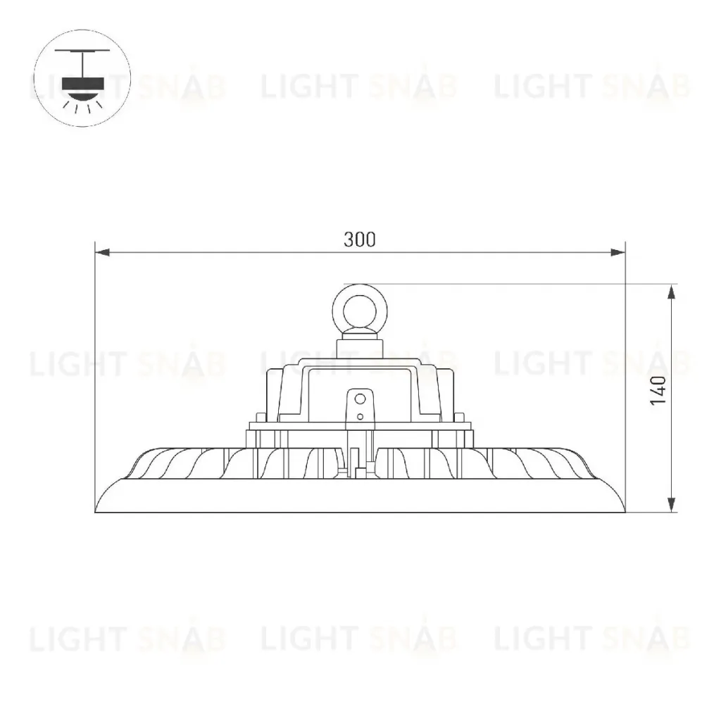 Подвесной светильник Arlight SP-ARIVA-DIM-R300-150W White5000 (BK, 60 deg, 230V, 0-10V) 052868 052868