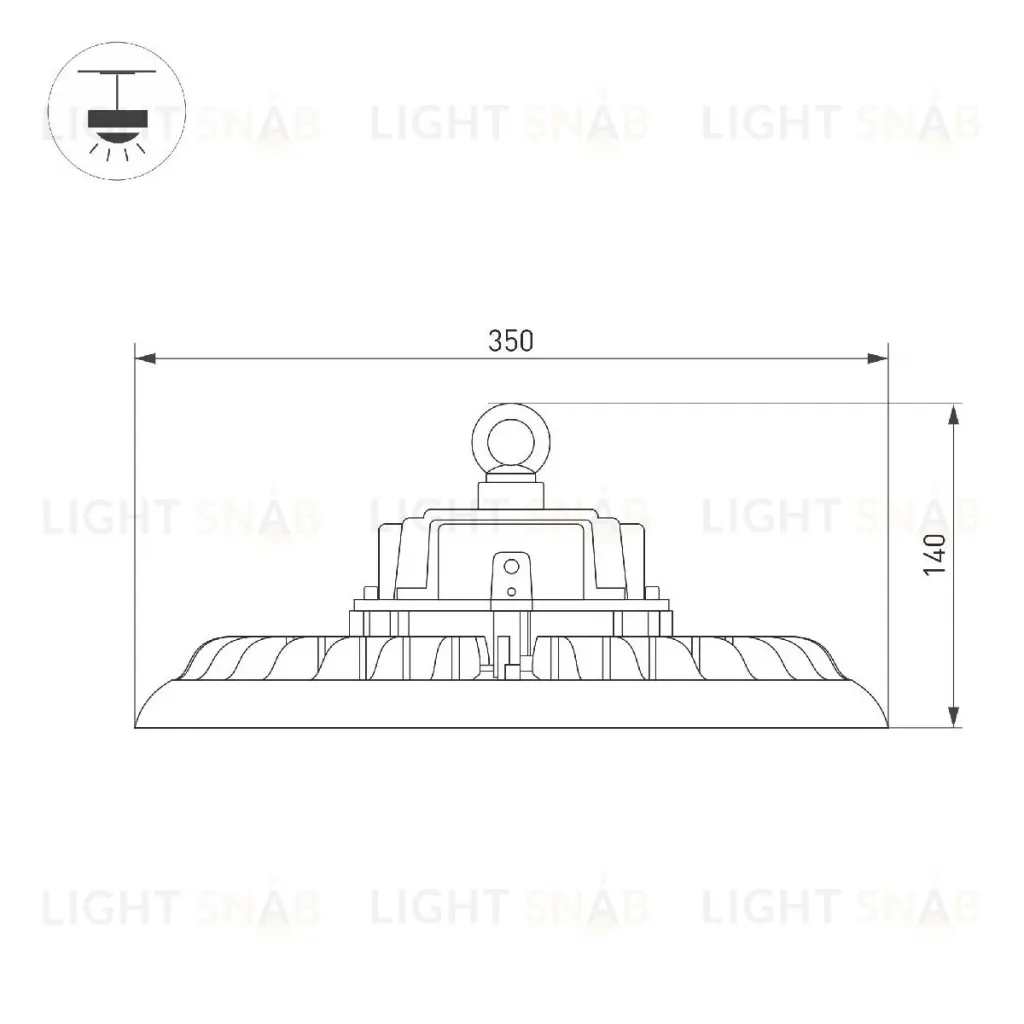 Подвесной светильник Arlight SP-ARIVA-DIM-R350-200W White5000 (BK, 60 deg, 230V, 0-10V) 052871 052871