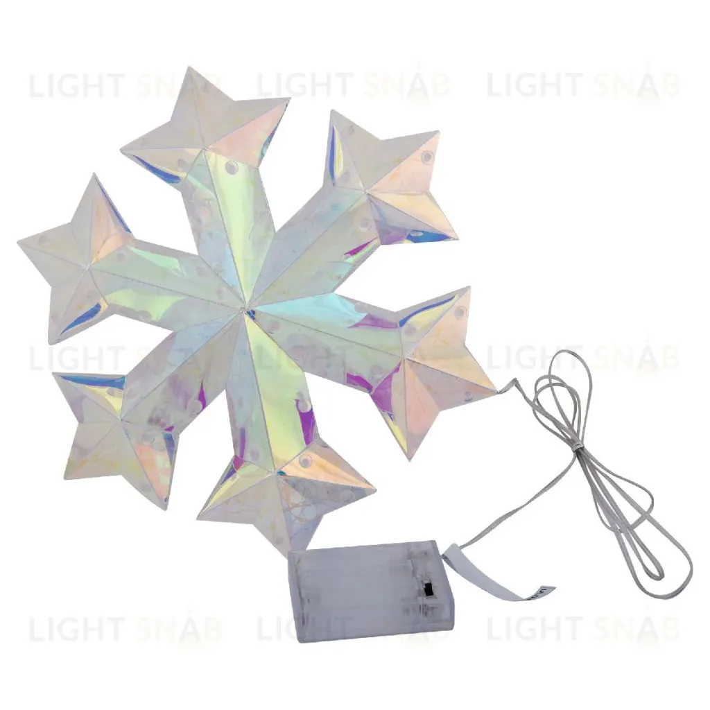 Светильник декоративный на батарейках Снежинка Uniel ULD-R512 3АА SNOWFLAKE UL-00012222 ULD-R512 3АА SNOWFLAKE