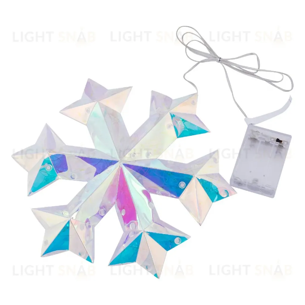 Светильник декоративный на батарейках Снежинка Uniel ULD-R512 3АА SNOWFLAKE UL-00012222 ULD-R512 3АА SNOWFLAKE