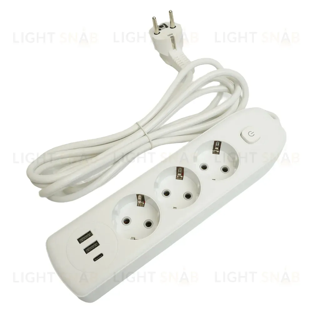 Удлинитель Stekker Home plus HM08-33-02 49970 49970