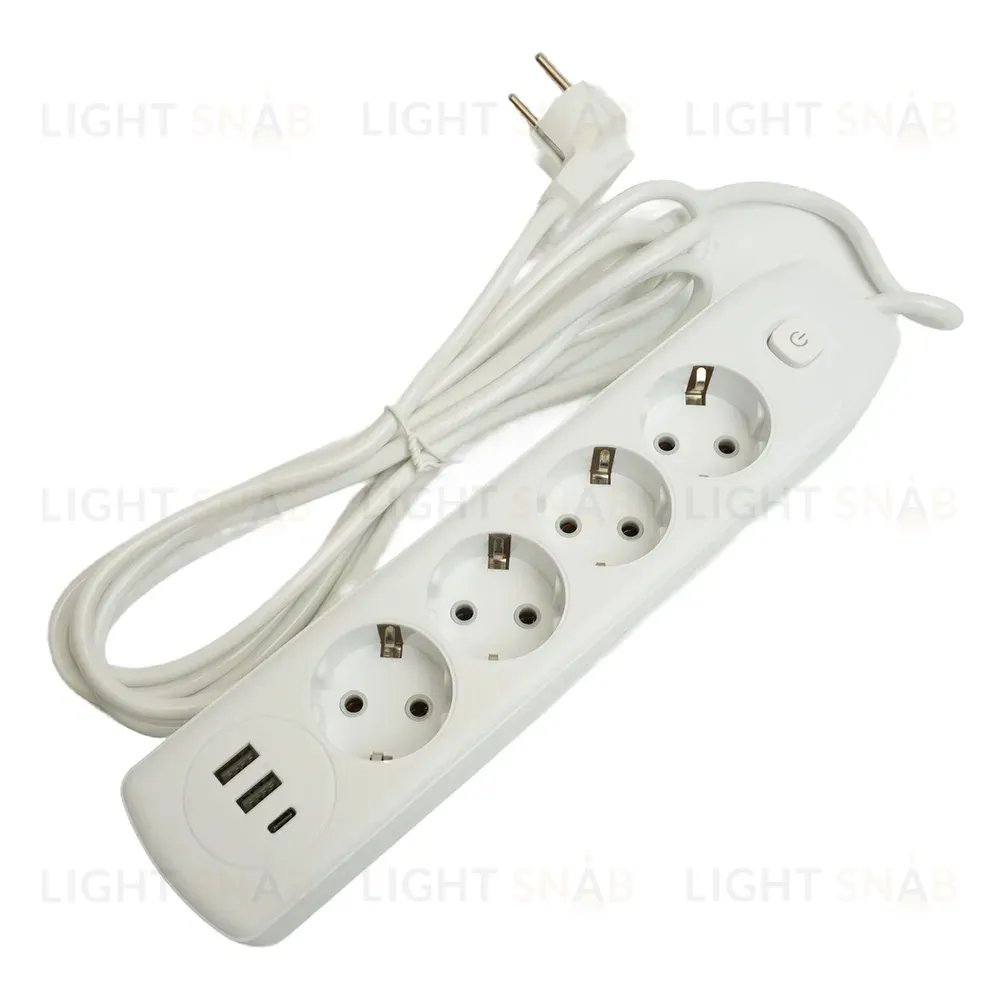Удлинитель Stekker Home plus HM08-43-02 49978 49978