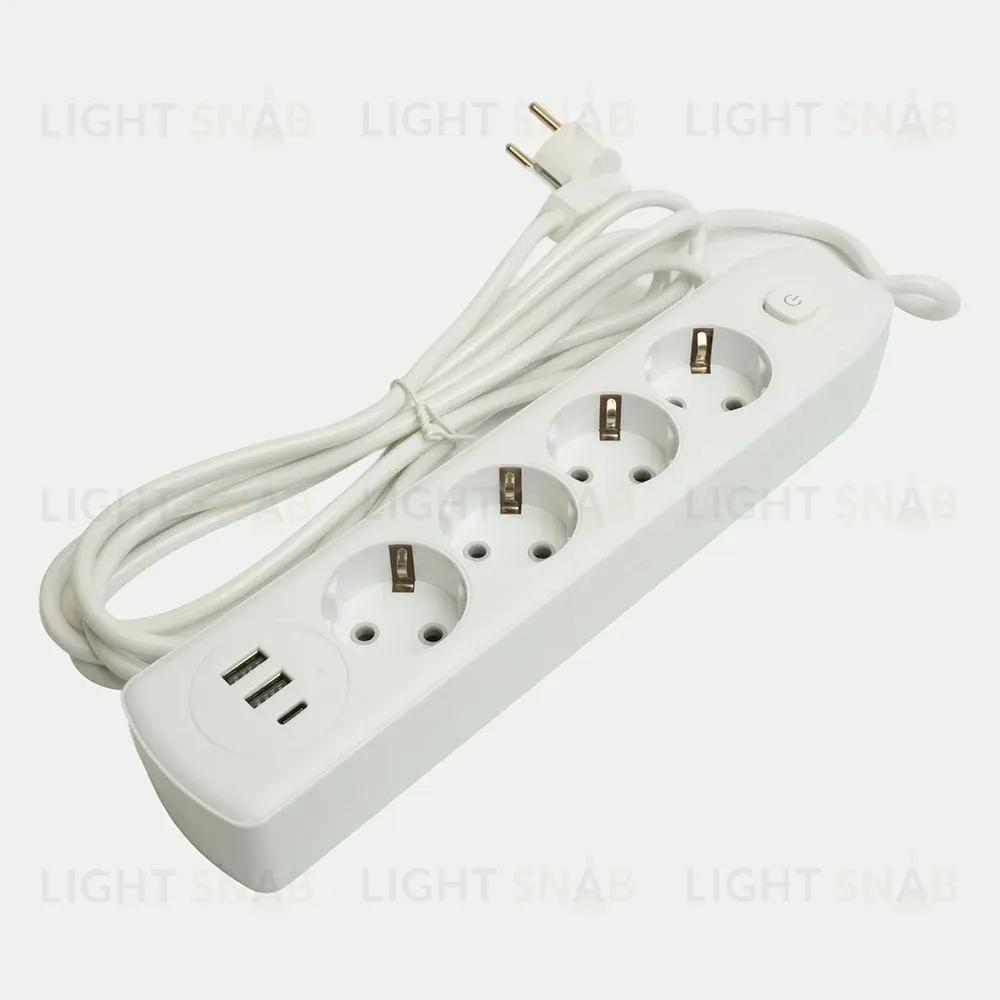 Удлинитель Stekker Home plus HM08-43-02 49978 49978
