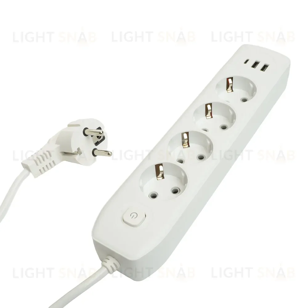 Удлинитель Stekker Home plus HM08-43-02 49971 49971