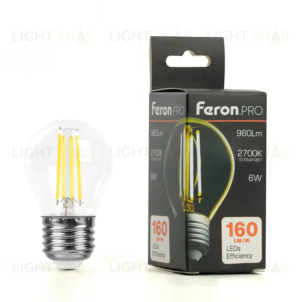 Светодиодная лампа Feron LB-1706 E27 6W 2700К 51250 51250