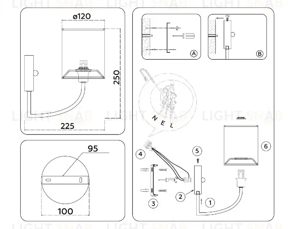 Бра Ambrella Light High Light Classic LH71275 LH71275