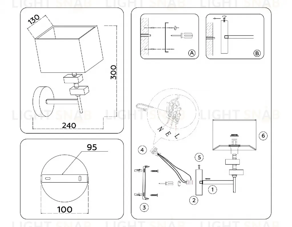 Бра Ambrella Light High Light Classic LH71335 LH71335