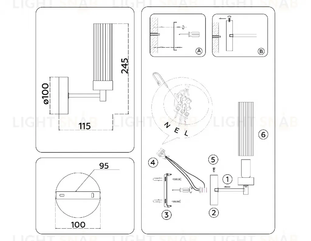 Бра Ambrella Light High Light Modern LH55154 LH55154