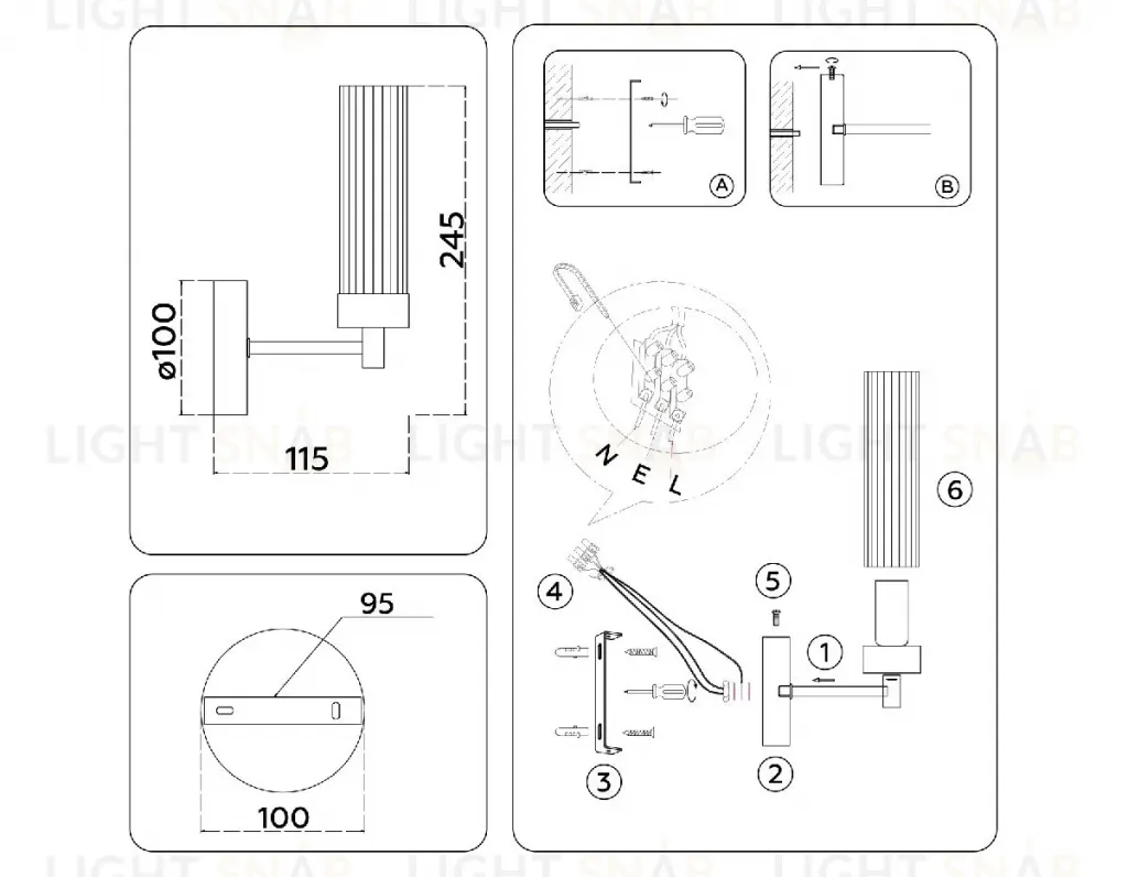 Бра Ambrella Light High Light Modern LH55164 LH55164