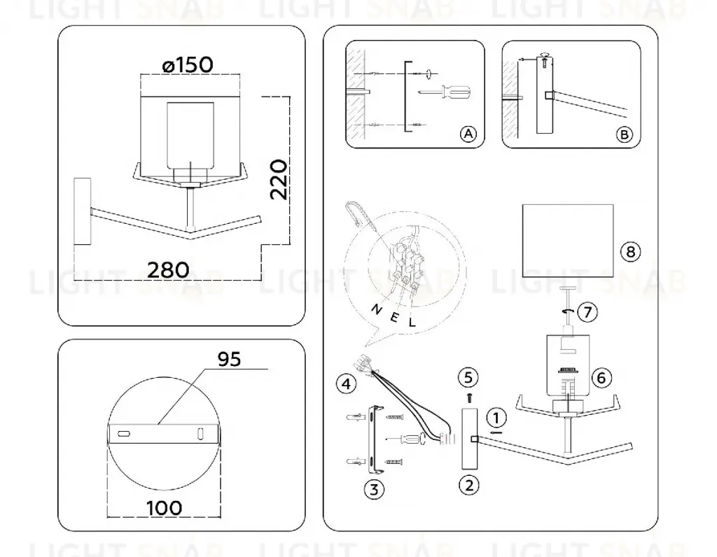 Бра Ambrella Light High Light Modern LH57010 LH57010