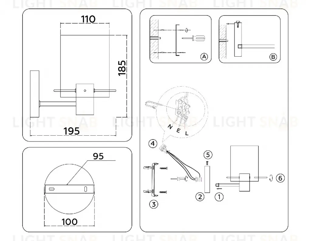Бра Ambrella Light High Light Modern LH57045 LH57045