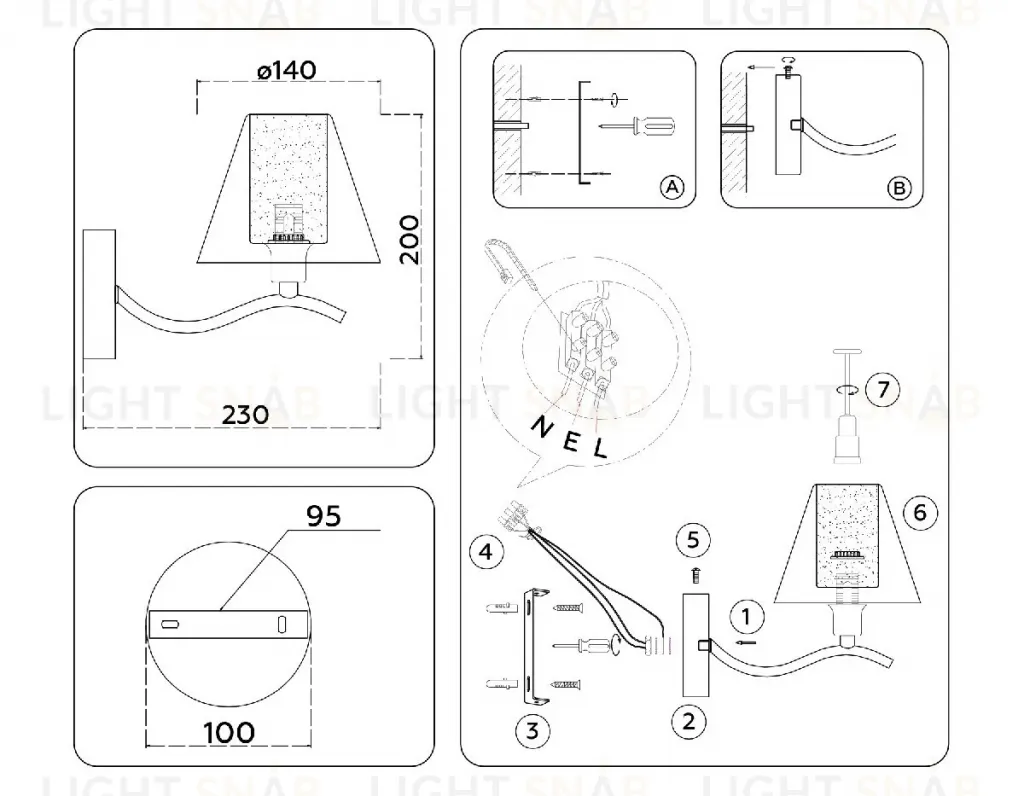 Бра Ambrella Light High Light Modern LH57095 LH57095